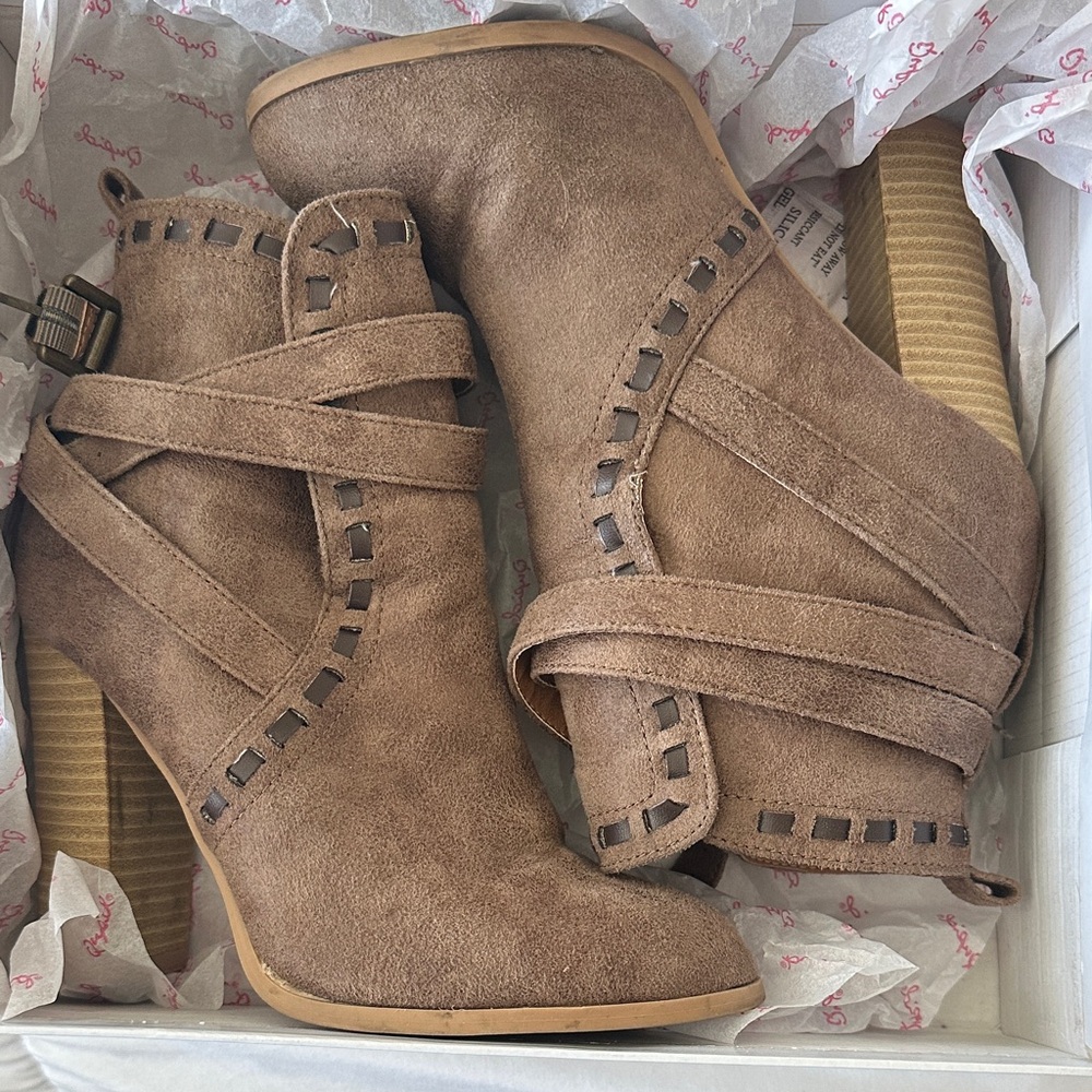 Brown Suede Ankle Boots
